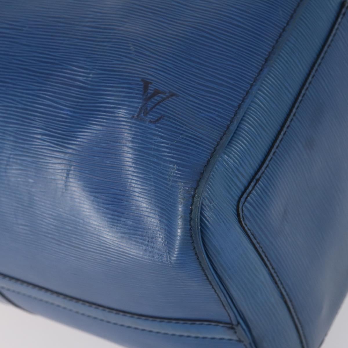 LOUIS VUITTON Epi Keepall 50 Boston Bag Blue M42965 LV Auth bs29642
