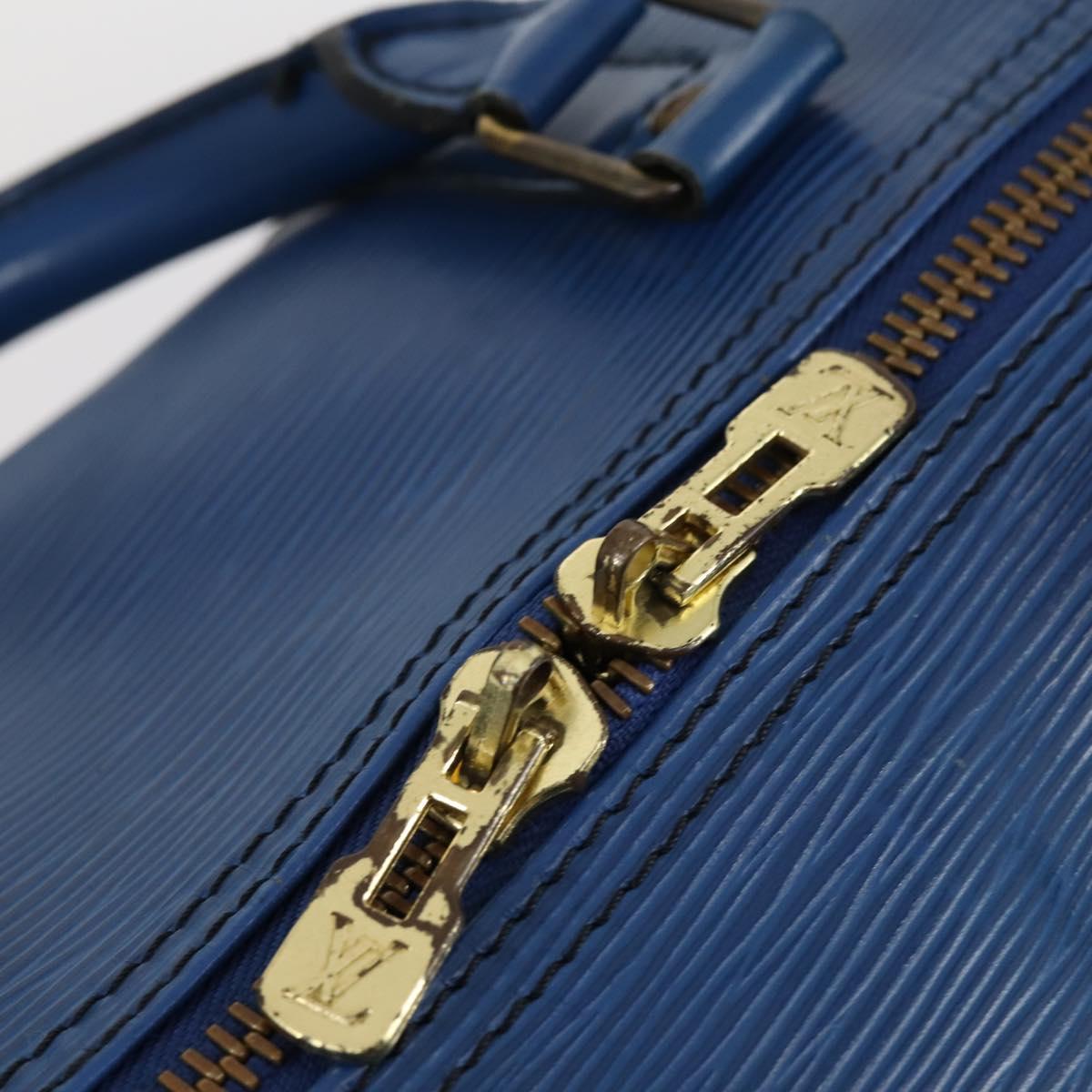 LOUIS VUITTON Epi Keepall 50 Boston Bag Blue M42965 LV Auth bs29642
