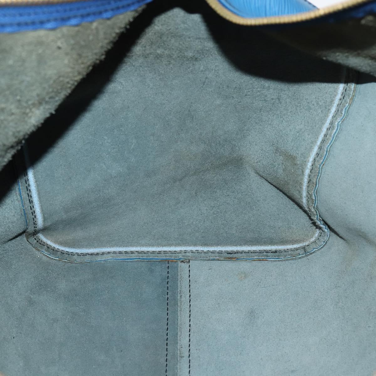 LOUIS VUITTON Epi Keepall 50 Boston Bag Blue M42965 LV Auth bs29642