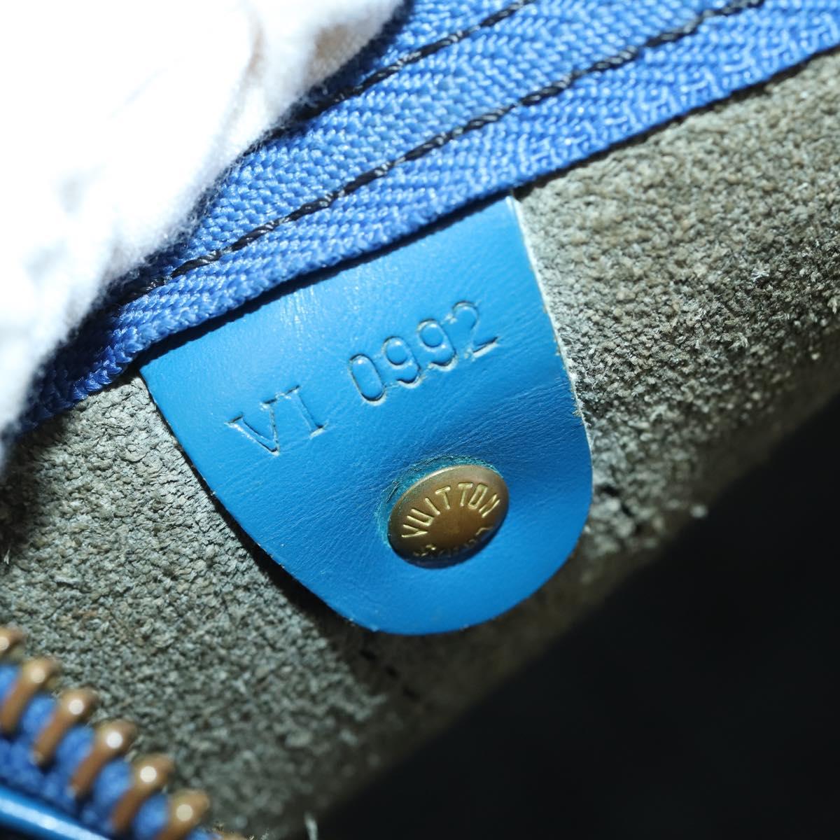 LOUIS VUITTON Epi Keepall 50 Boston Bag Blue M42965 LV Auth bs29642