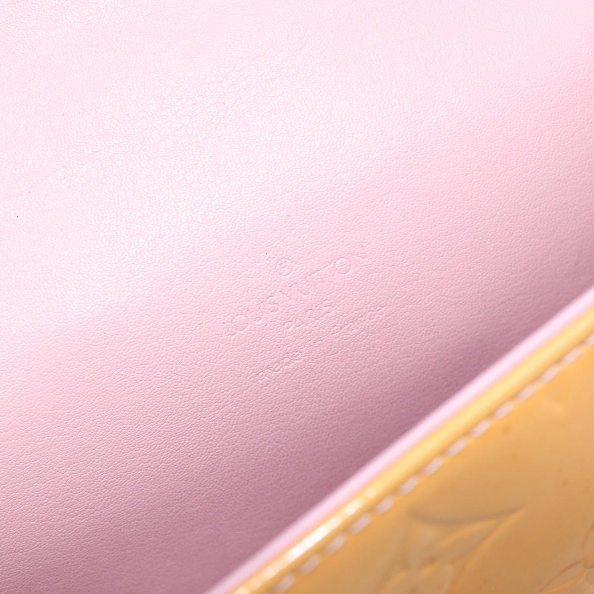 LOUIS VUITTON Monogram Vernis Spring street Hand Bag Pink M91033 LV Auth bs29654