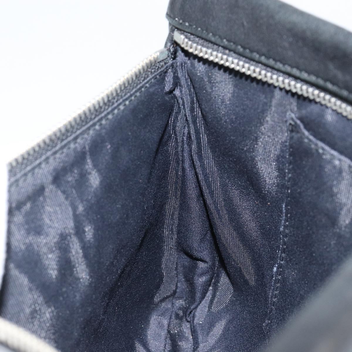 Jimmy Choo Star Studs Clutch Bag Leather Black Silver Auth bs29658