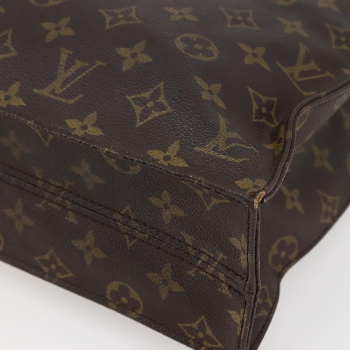LOUIS VUITTON Monogram Sac Plat Hand Bag M51140 LV Auth bs29660