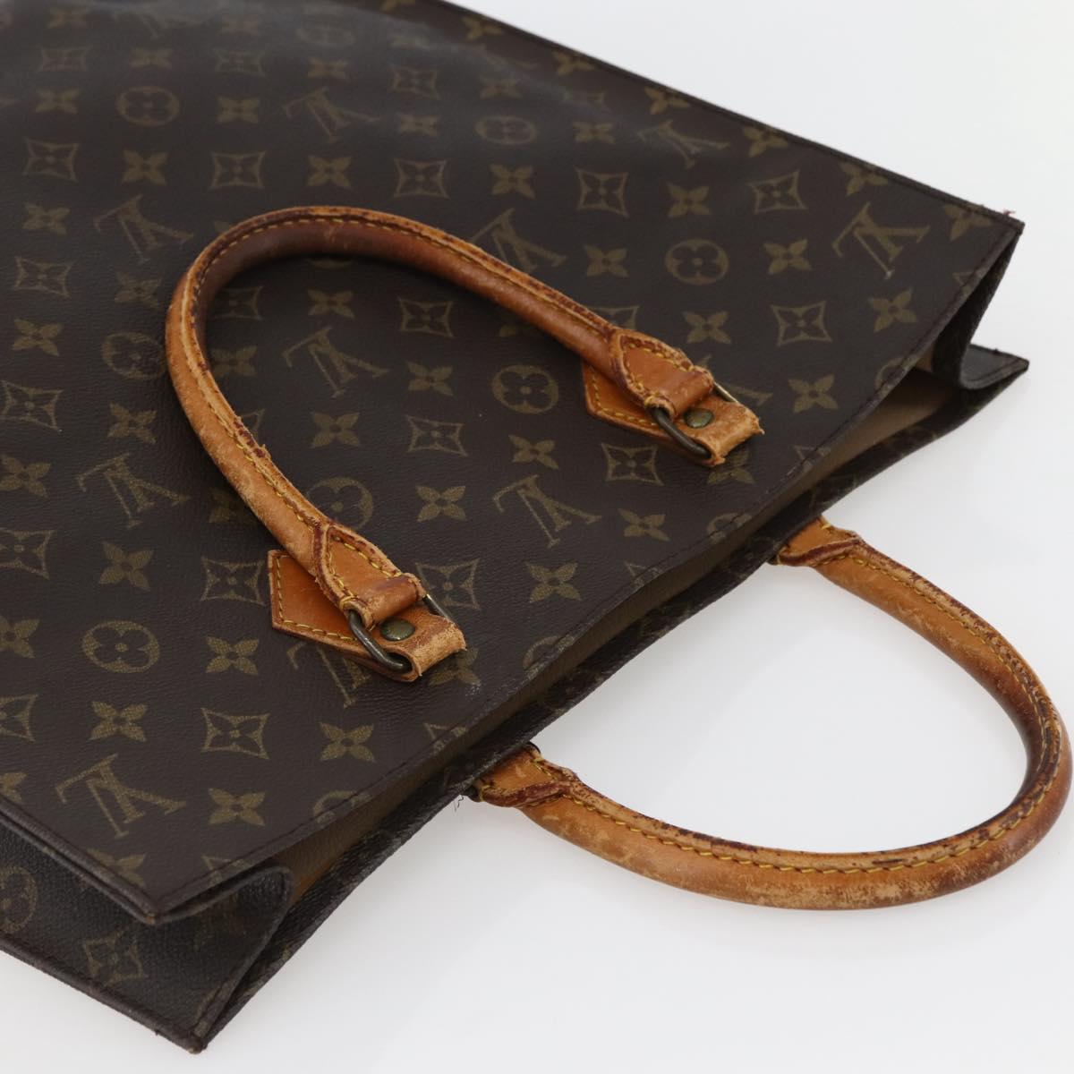 LOUIS VUITTON Monogram Sac Plat Hand Bag M51140 LV Auth bs29660