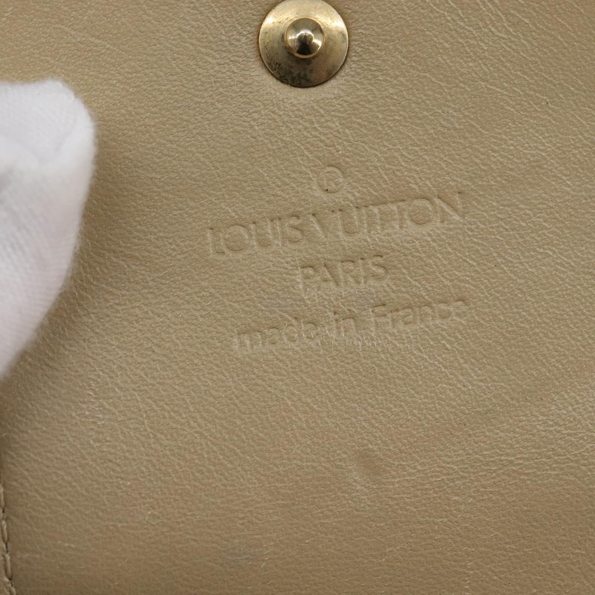 LOUIS VUITTON Monogram Vernis Green Cigarette Case Beige M91048 LV Auth bs29664