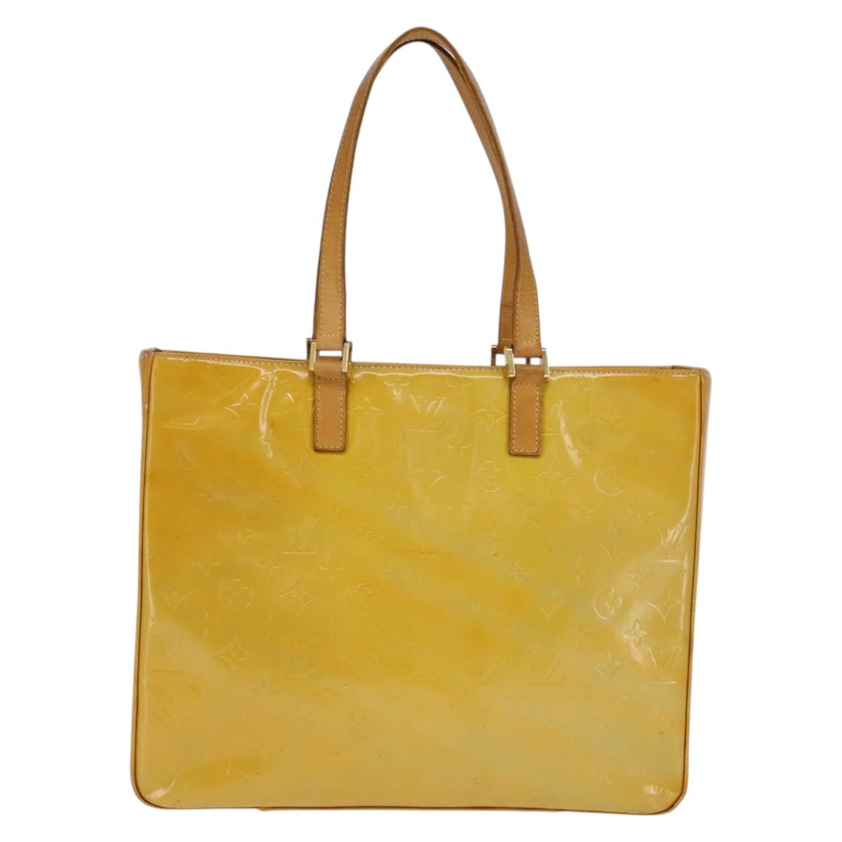 LOUIS VUITTON Monogram Vernis Columbus Tote Bag Gris M91028 LV Auth bs29674