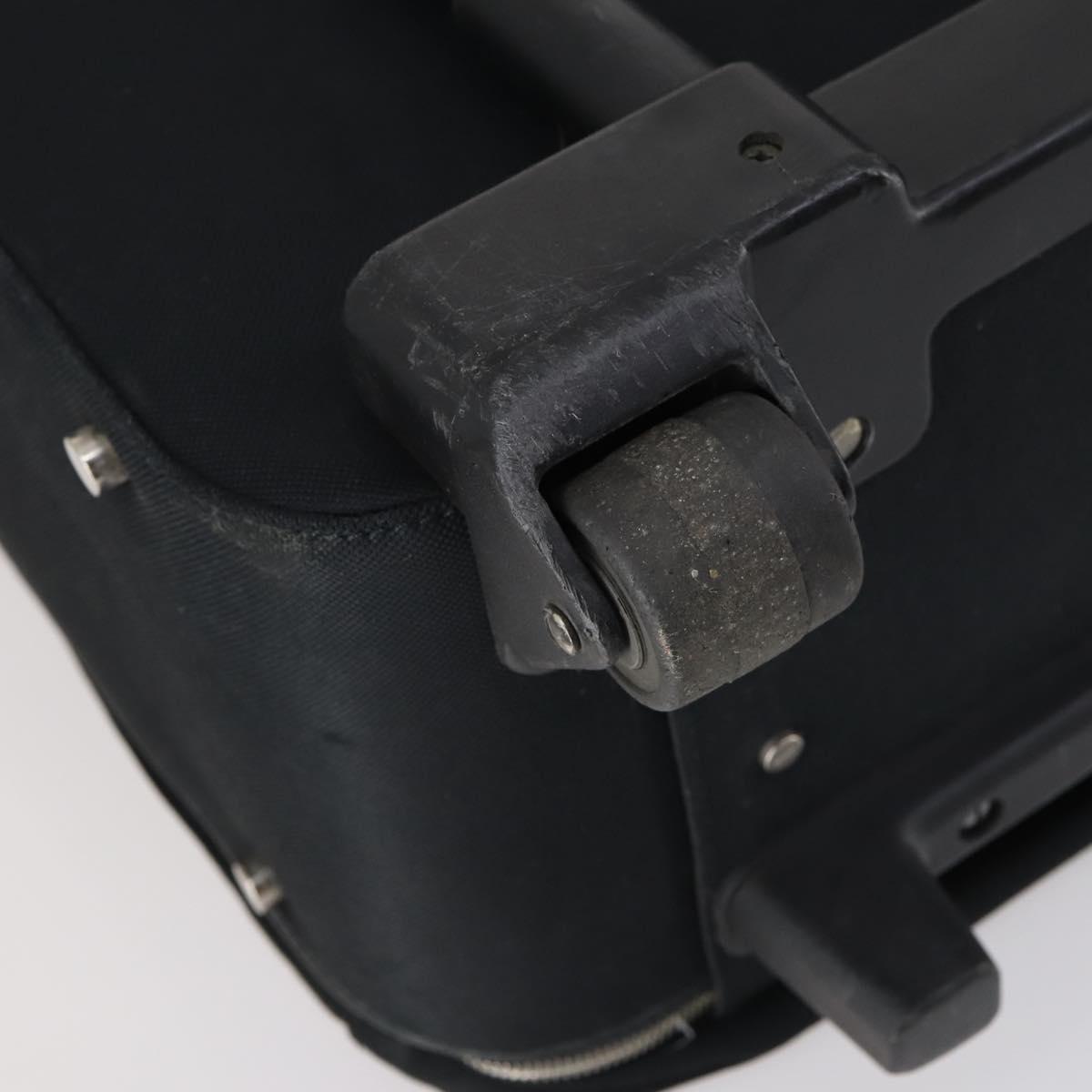 Salvatore Ferragamo Suitcase Canvas Black Silver Auth bs29676