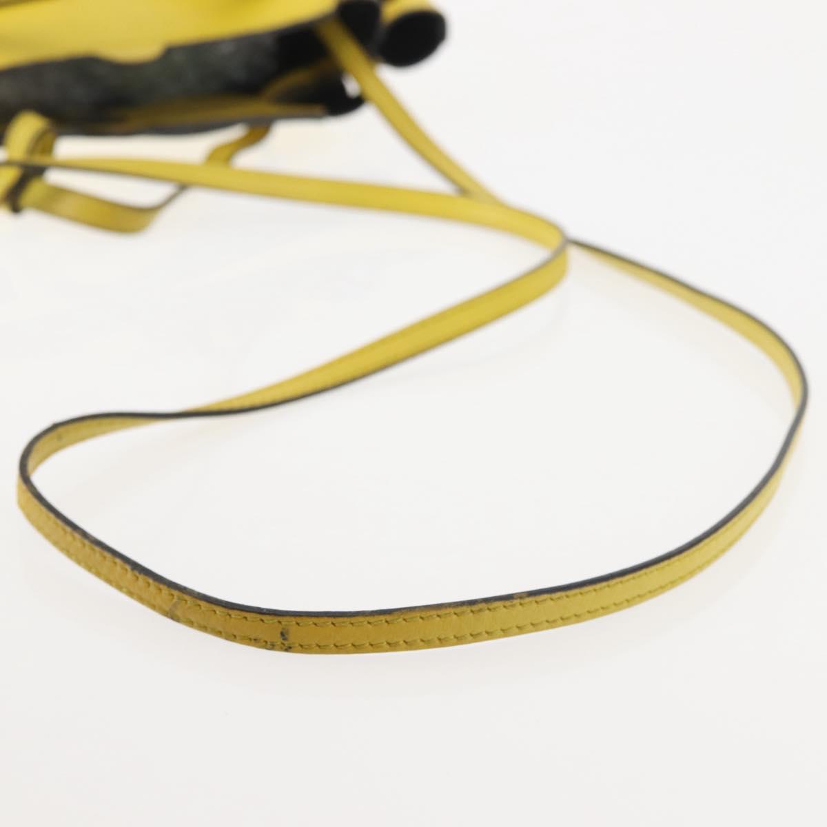 LOEWE Shoulder Bag Leather 2way Yellow Gold Auth bs29684