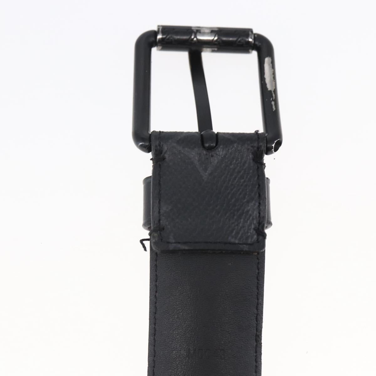 LOUIS VUITTON Monogram Eclipse Ceinture Voyager Belt LV Auth bs29690