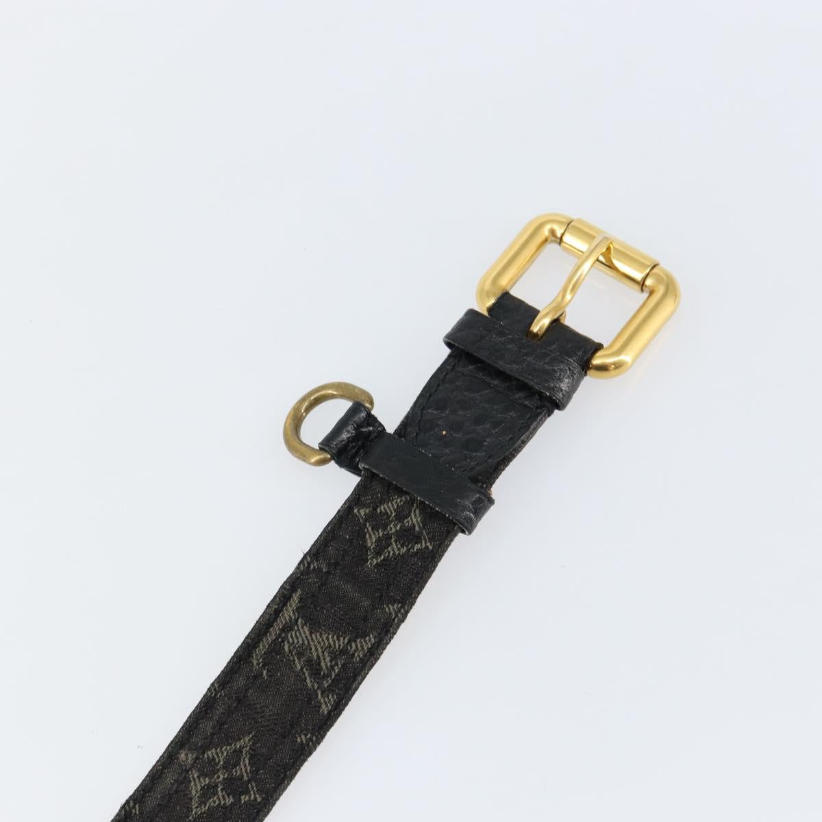 LOUIS VUITTON Monogram Denim Ceinture Belt 41.3"" Black M6972W LV Auth bs29692