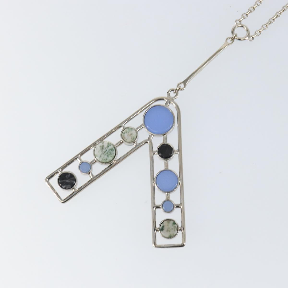 Christian Dior Necklace metal Silver Auth bs29694