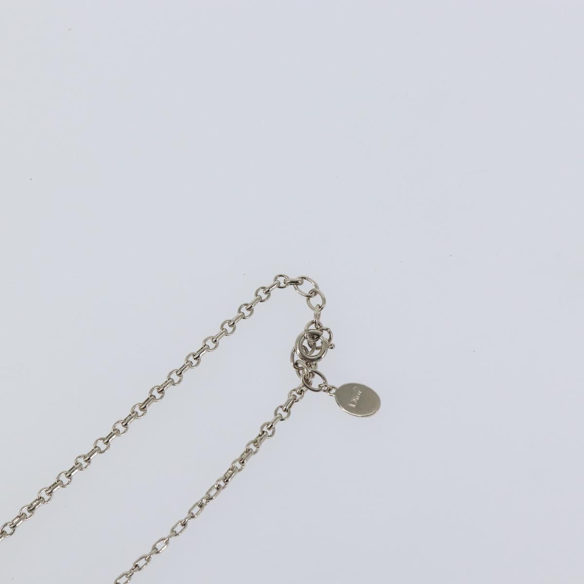 Christian Dior Necklace metal Silver Auth bs29694
