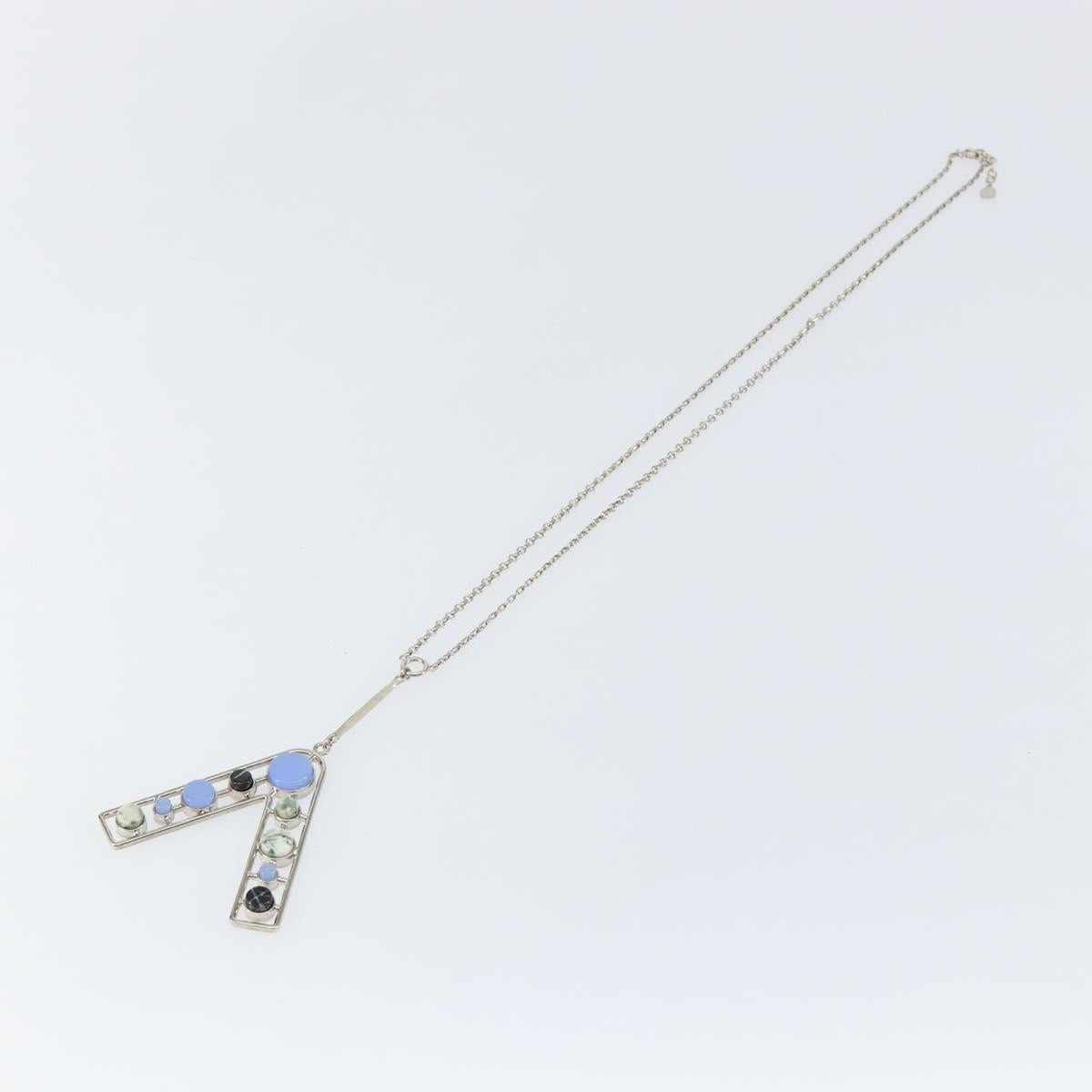 Christian Dior Necklace metal Silver Auth bs29694