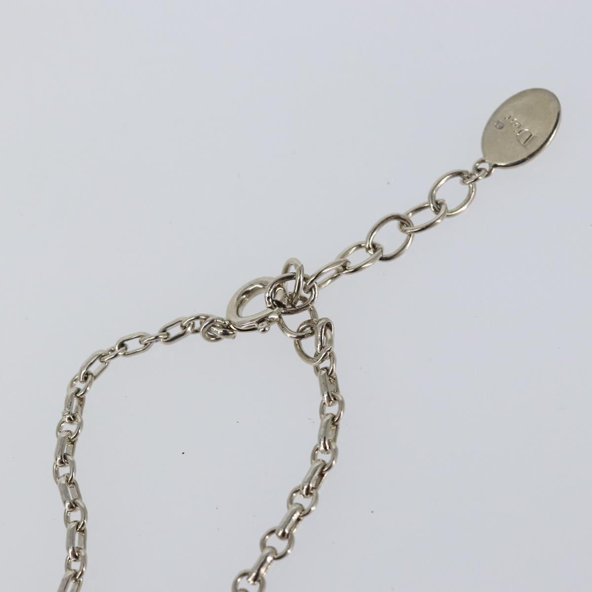 Christian Dior Necklace metal Silver Auth bs29694