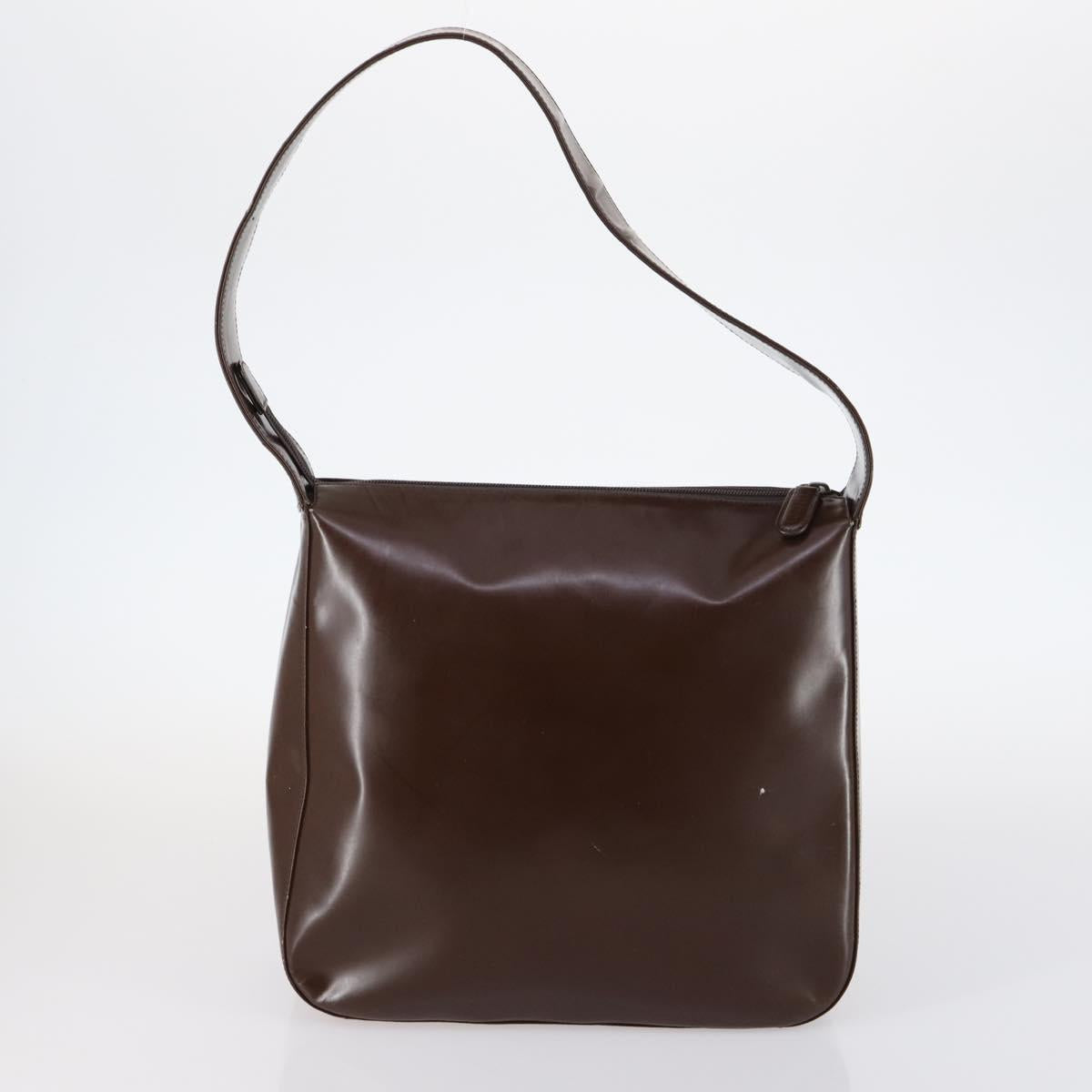 GUCCI Shoulder Bag Nylon Enamel Leather 5Set Black Brown khaki Auth bs29701