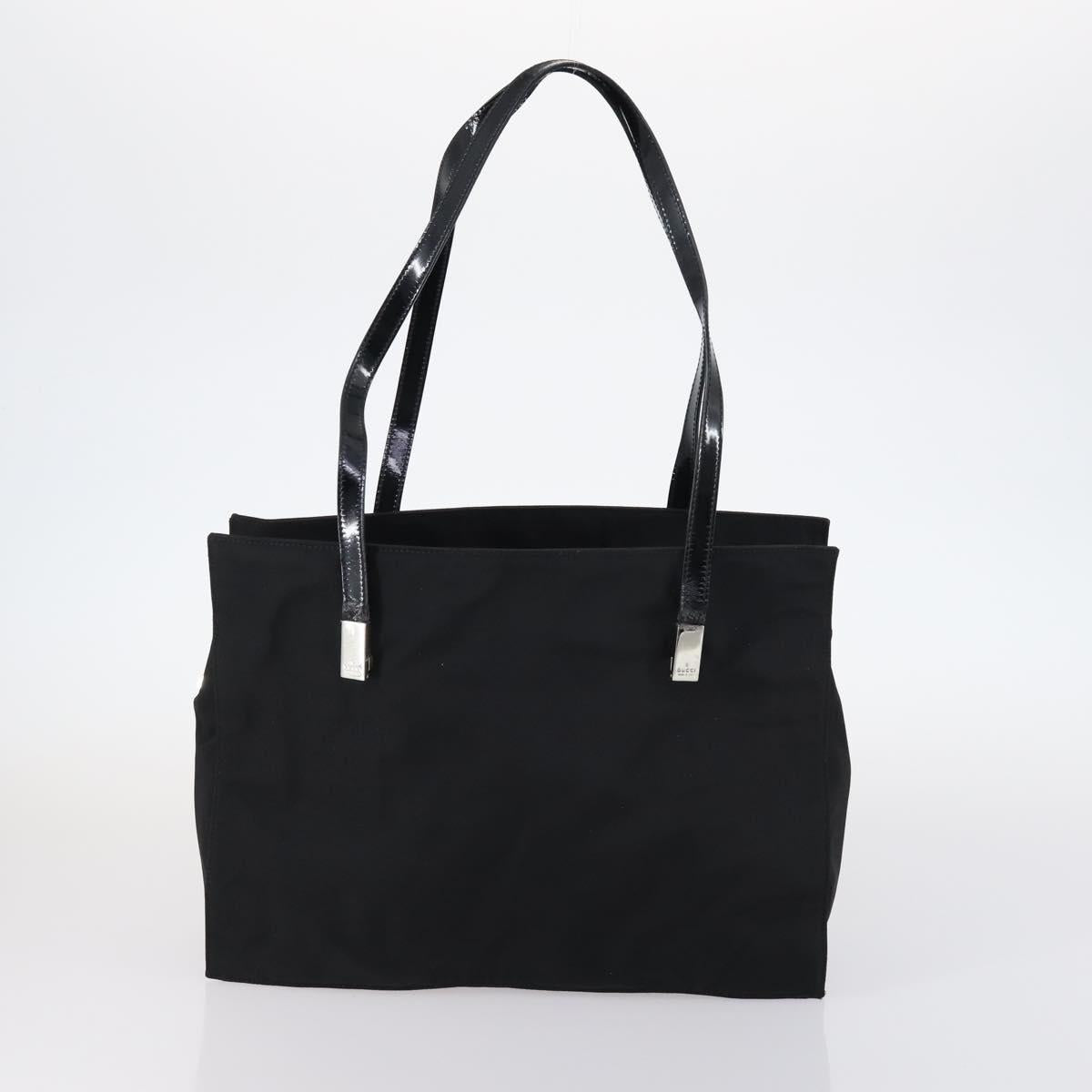 GUCCI Shoulder Bag Nylon Enamel Leather 5Set Black Brown khaki Auth bs29701