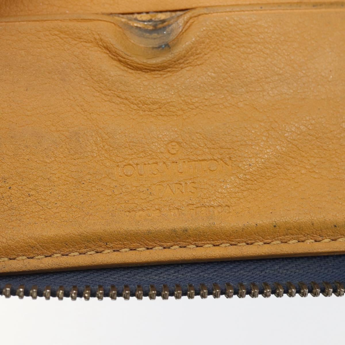 LOUIS VUITTON Monogram Denim Mini Zippy Wallet Wallet Blue M95342 Auth bs29706