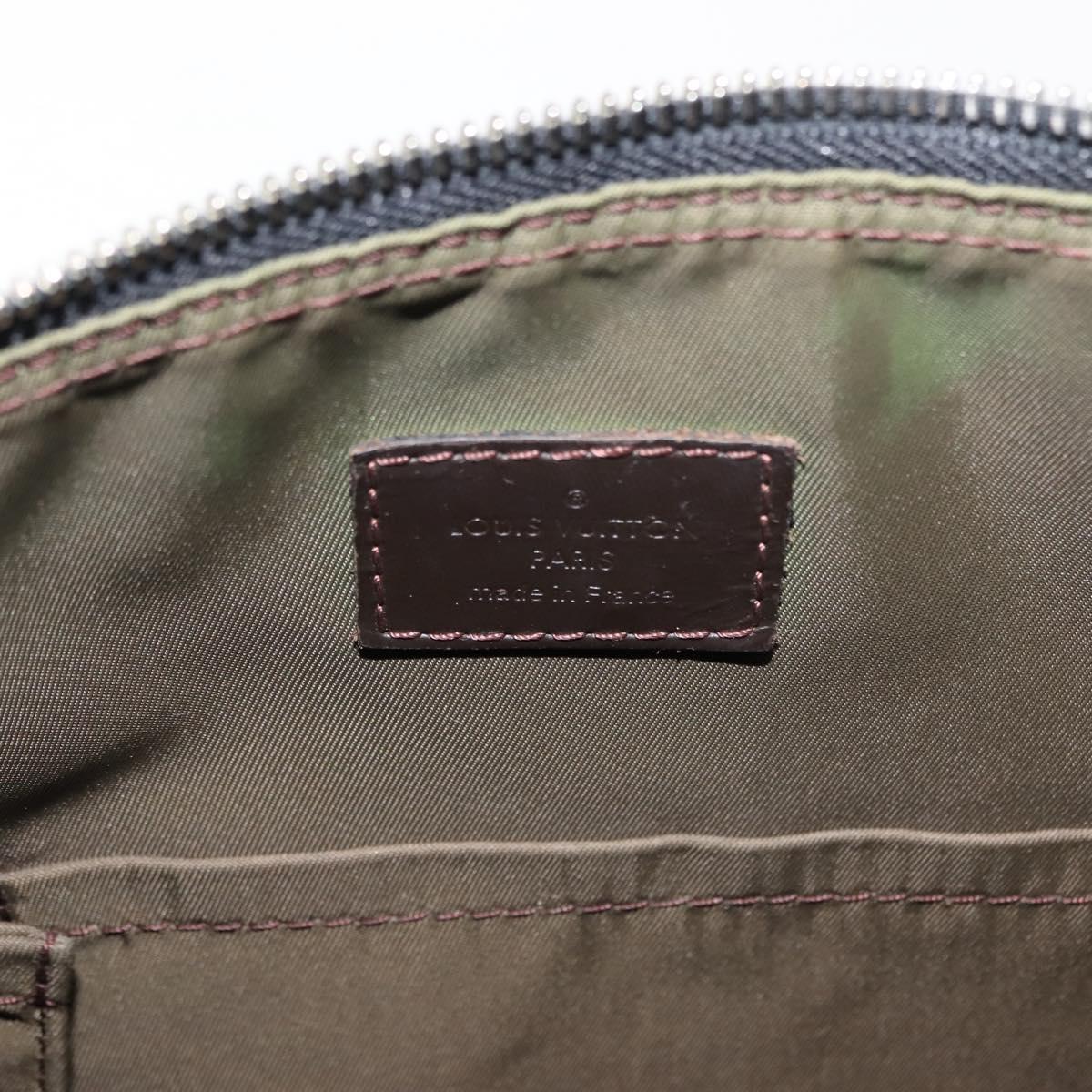 LOUIS VUITTON Damier Geant Explorateur Shoulder Bag Black M93616 LV Auth bs29708