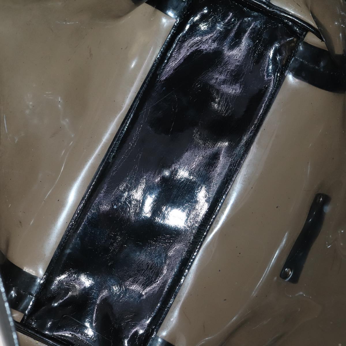 Salvatore Ferragamo Bag Enamel Canvas Leather 7Set Black Brown Auth bs29709