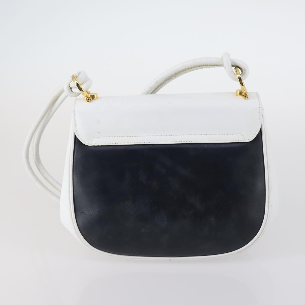 Salvatore Ferragamo Bag Enamel Canvas Leather 7Set Black Brown Auth bs29709