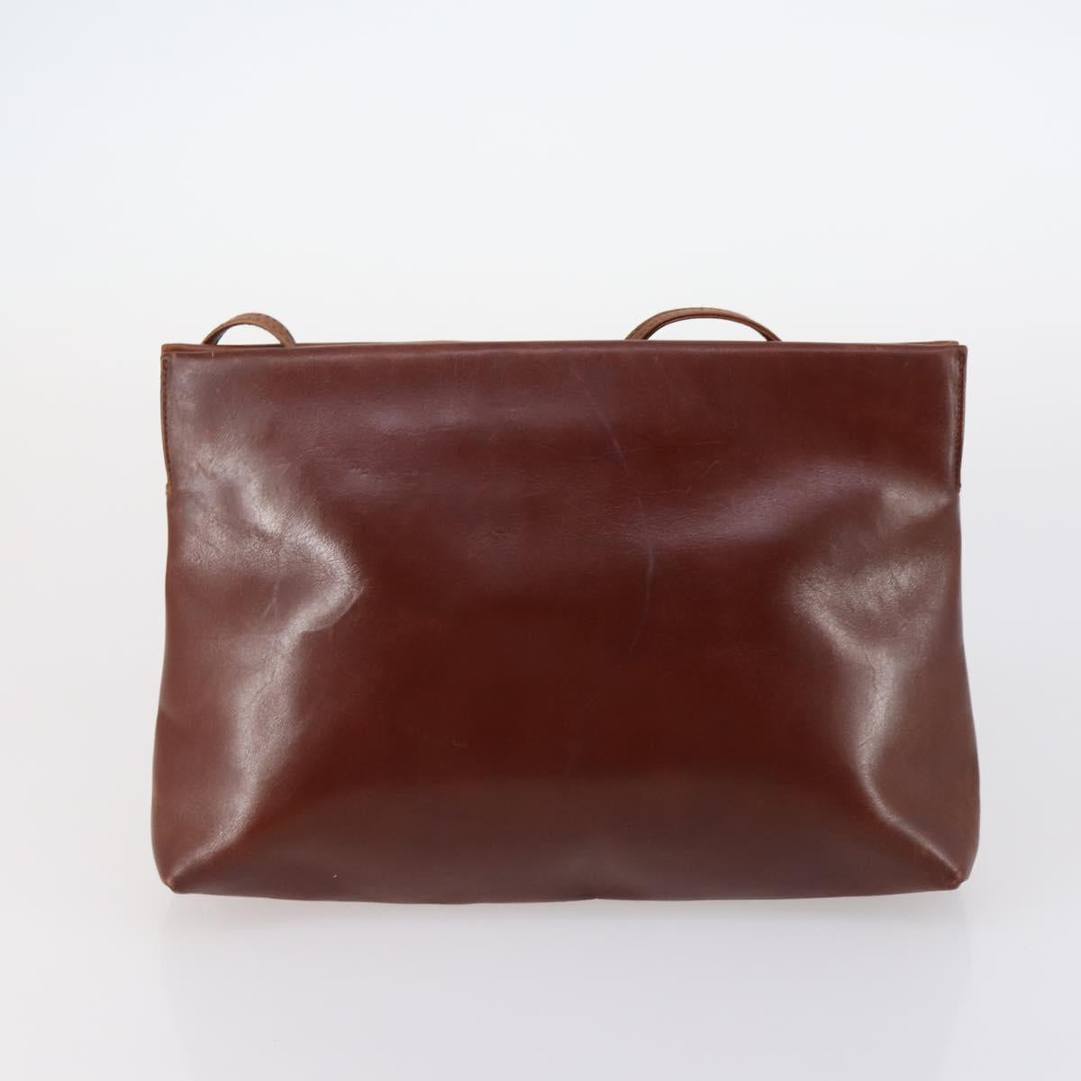 Salvatore Ferragamo Bag Enamel Canvas Leather 7Set Black Brown Auth bs29709