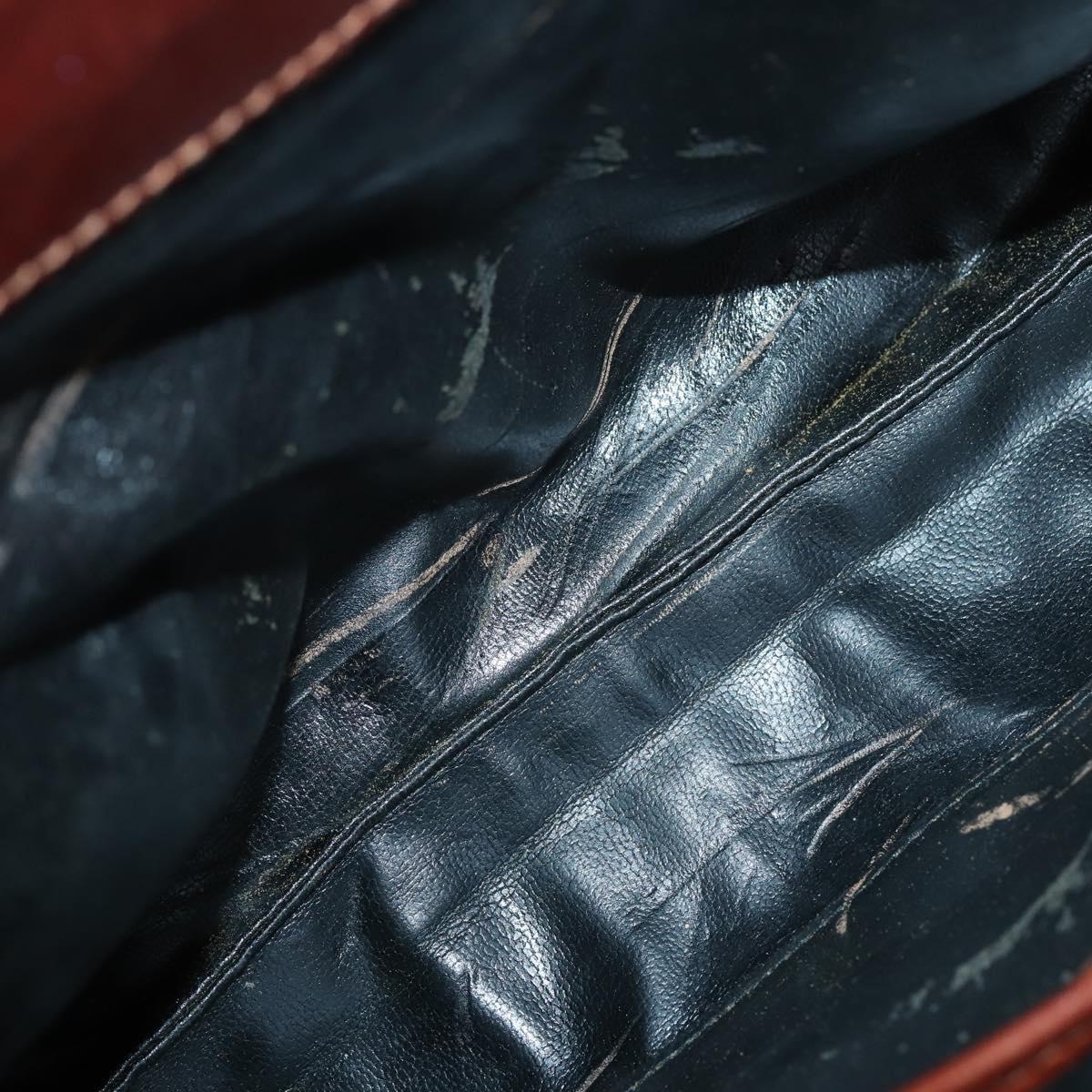 Salvatore Ferragamo Bag Enamel Canvas Leather 7Set Black Brown Auth bs29709