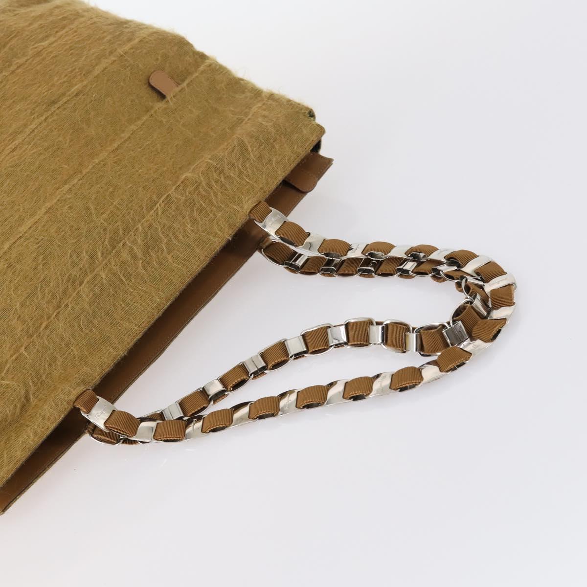 Salvatore Ferragamo Bag Enamel Canvas Leather 7Set Black Brown Auth bs29709