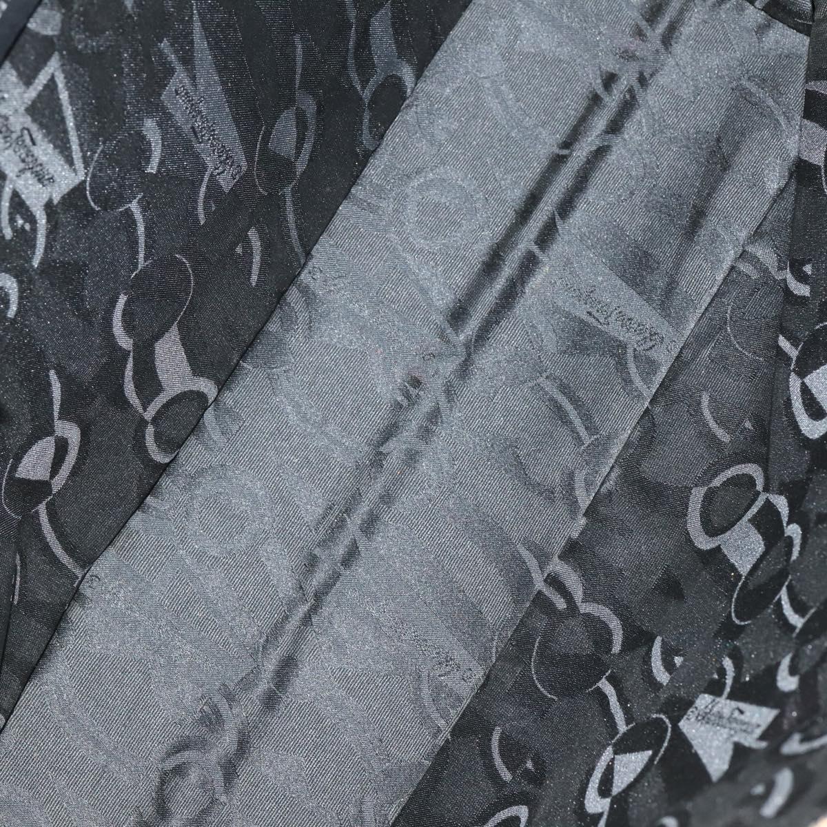 Salvatore Ferragamo Bag Enamel Canvas Leather 7Set Black Brown Auth bs29709