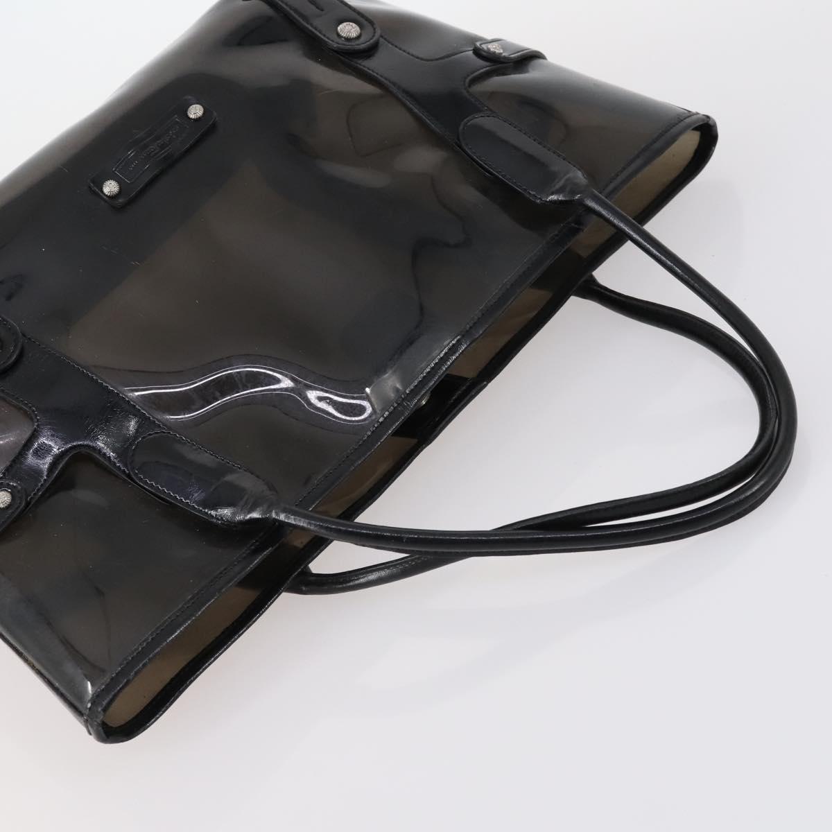 Salvatore Ferragamo Bag Enamel Canvas Leather 7Set Black Brown Auth bs29709