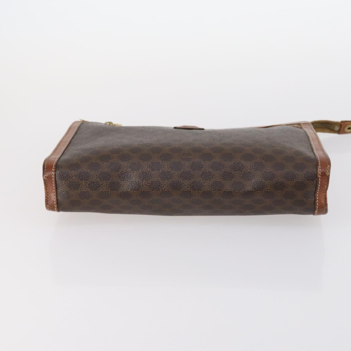 CELINE Hand Bag Canvas Nylon PVC 6 Set Brown Navy Green Auth bs29710