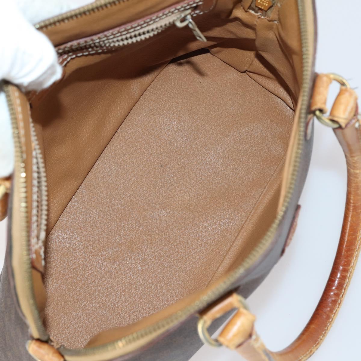 CELINE Hand Bag Canvas Nylon PVC 6 Set Brown Navy Green Auth bs29710