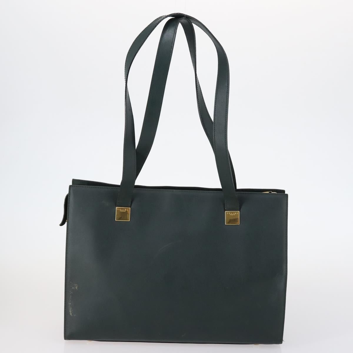 CELINE Hand Bag Canvas Nylon PVC 6 Set Brown Navy Green Auth bs29710