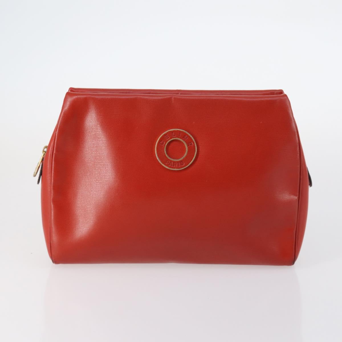 CELINE Hand Bag Canvas Nylon PVC 6Set Brown Navy Green Auth bs29710