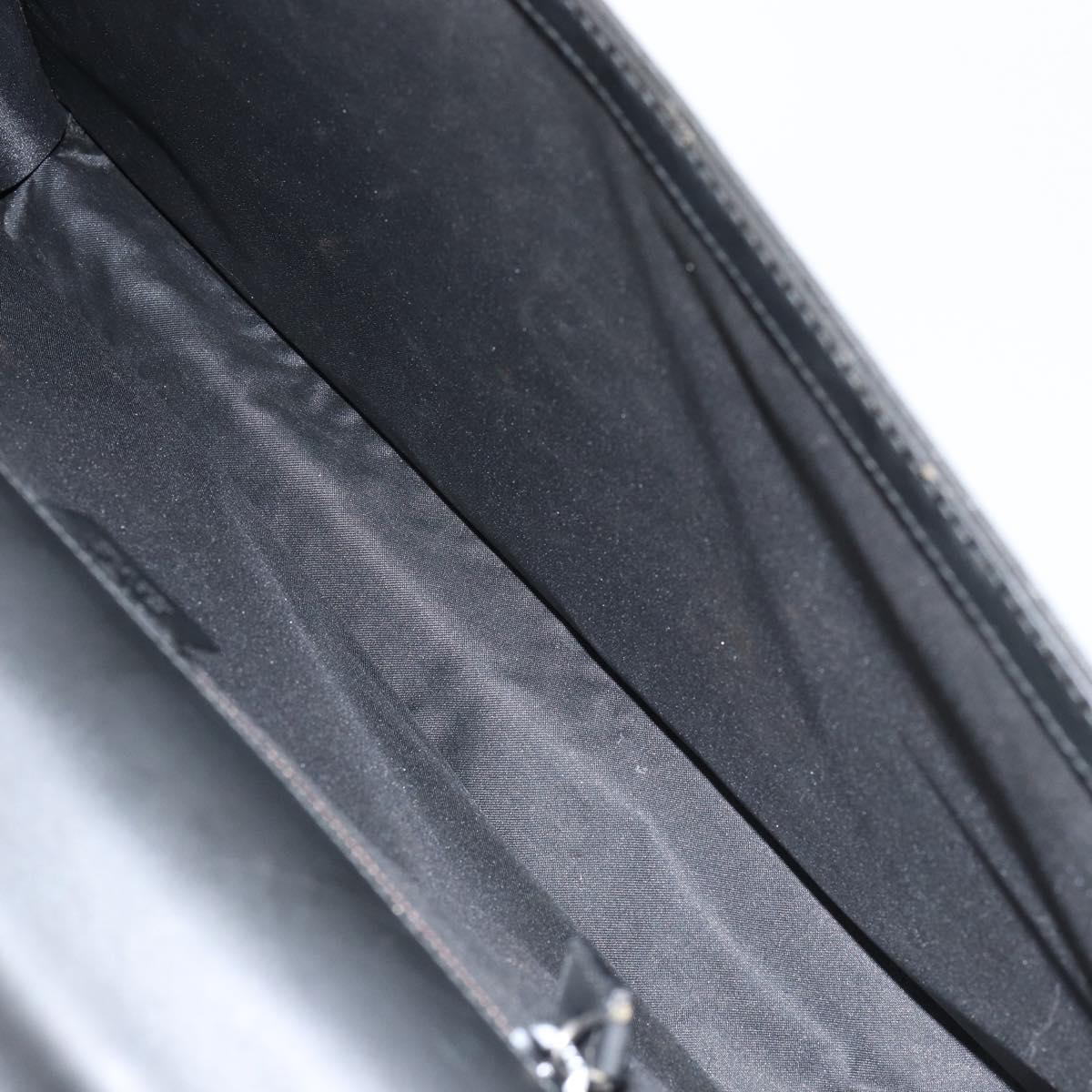 GUCCI GG Canvas Briefcase Nylon Black Silver 015 0235 Auth bs29713