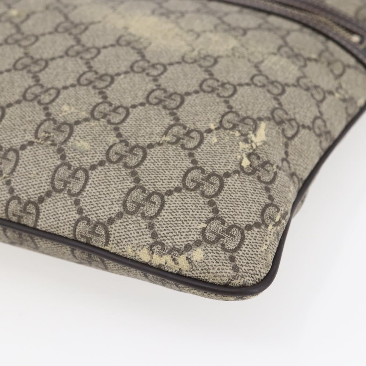 GUCCI GG Supreme Shoulder Bag PVC Beige Gold 295257 Auth bs29716