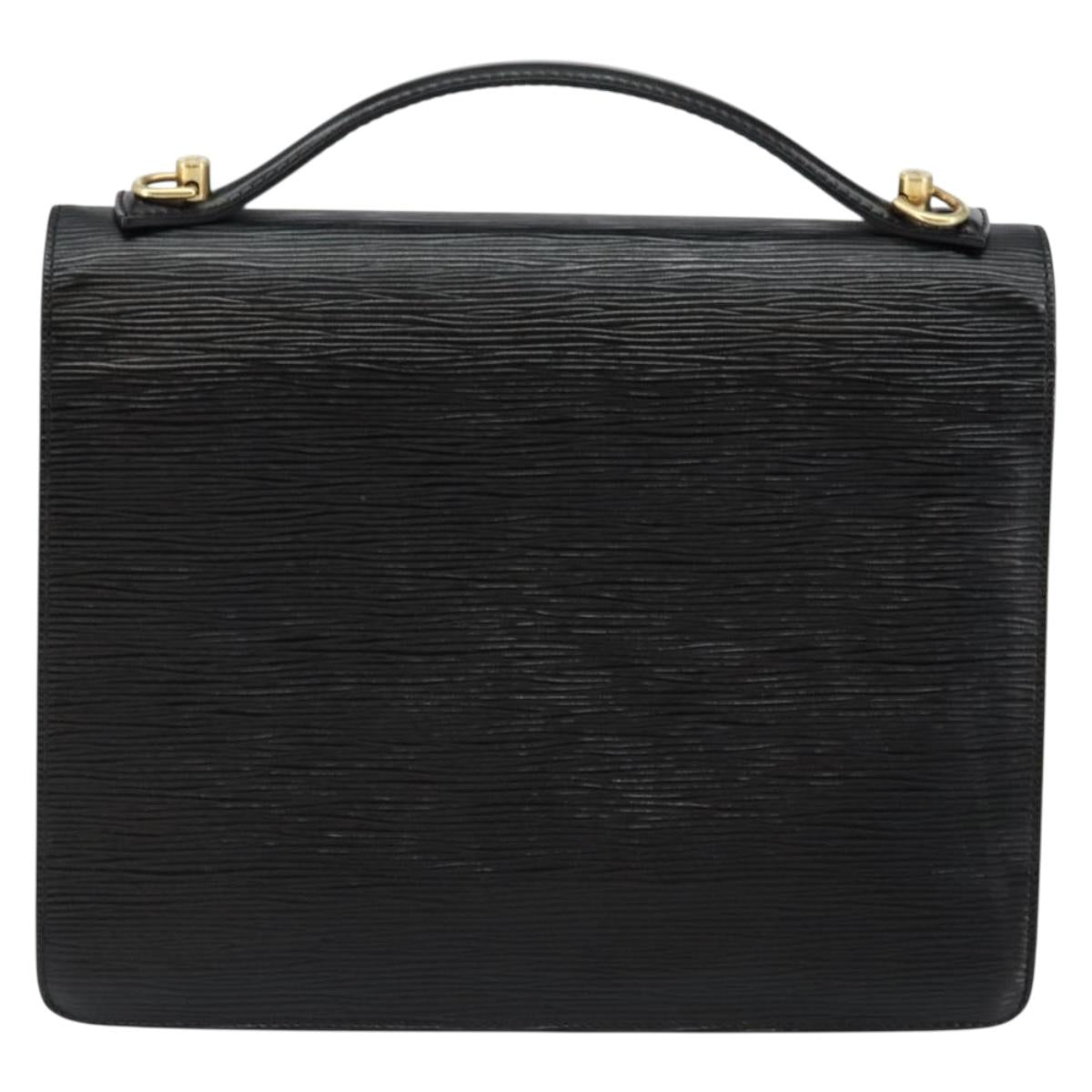 LOUIS VUITTON Epi Monceau 28 Hand Bag Black M52122 LV Auth bs29721
