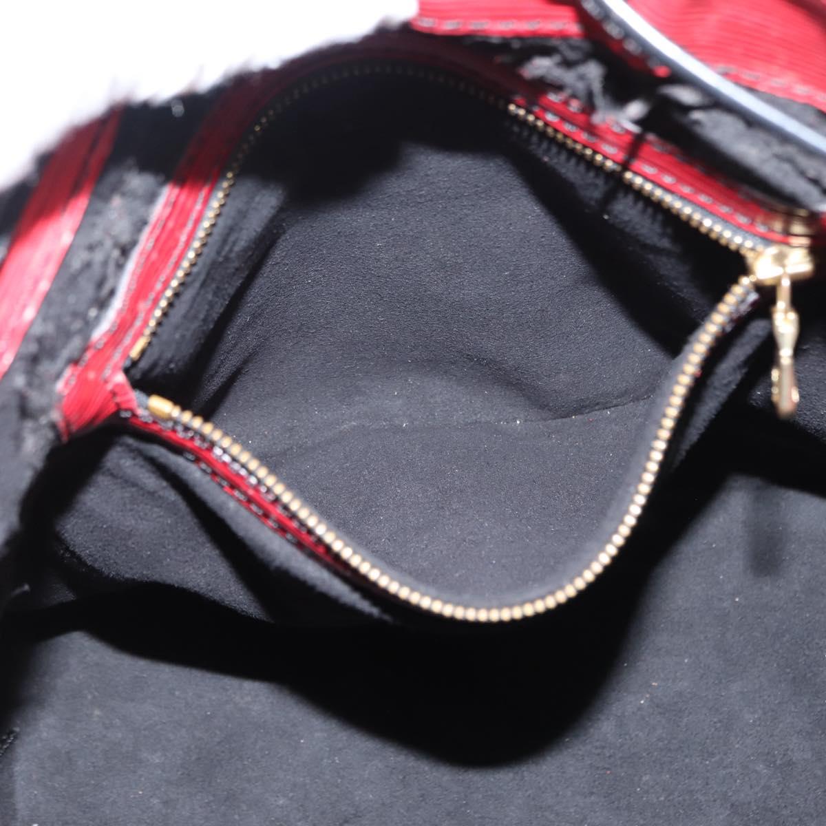 LOUIS VUITTON Epi Petit Noe Bag By Color Black Red M44172 LV Auth bs29727