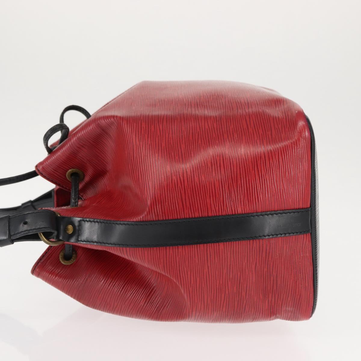 LOUIS VUITTON Epi Petit Noe Bag By Color Black Red M44172 LV Auth bs29727
