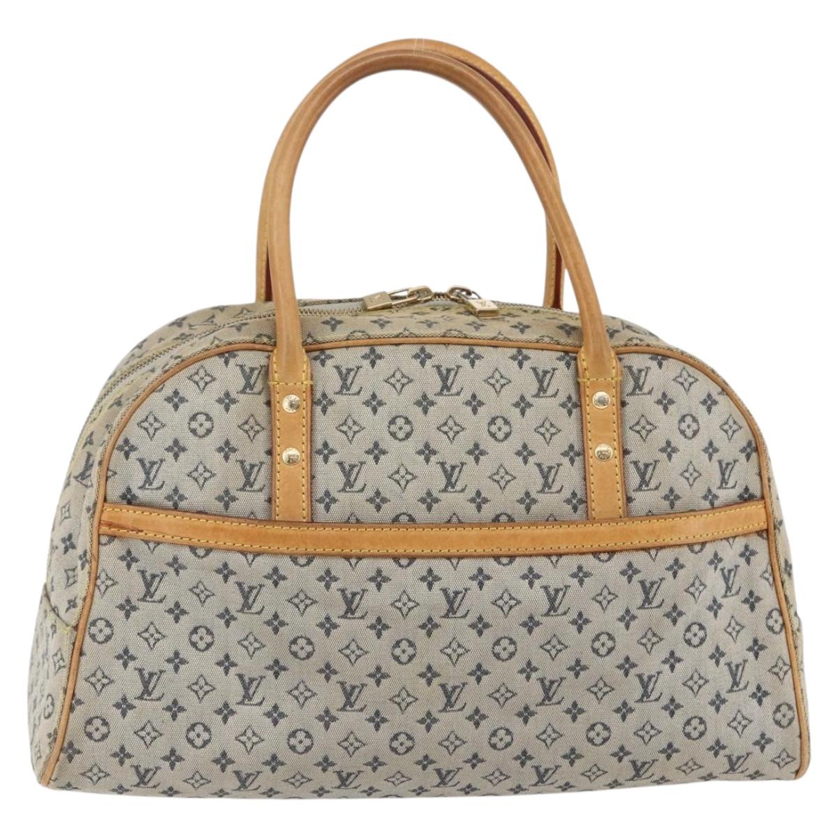 LOUIS VUITTON Monogram Mini Marie Hand Bag Blue M92003 LV Auth bs29728