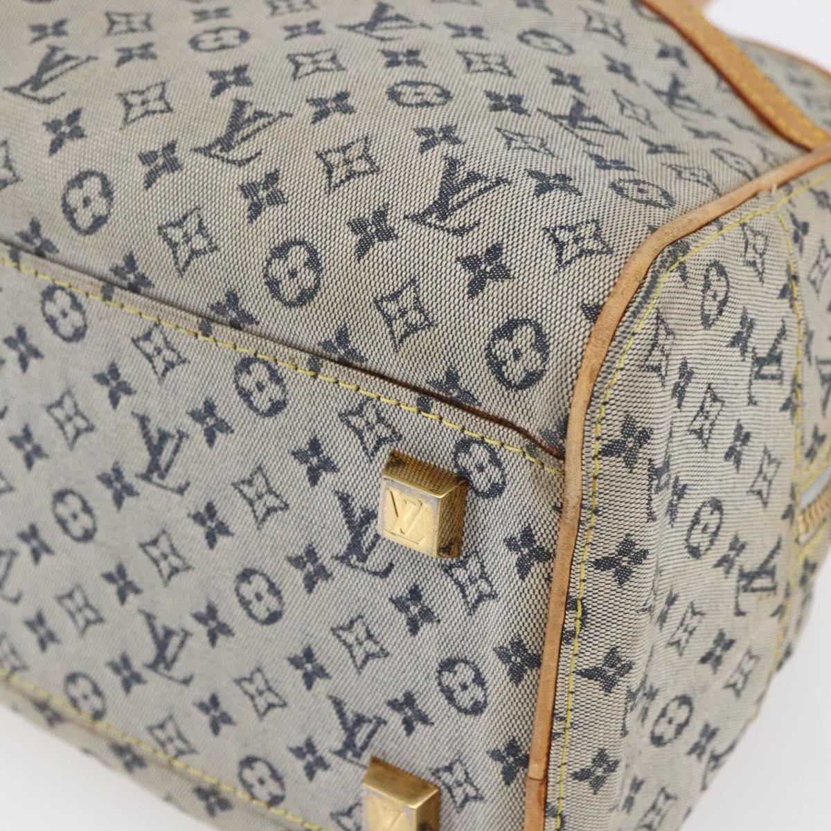 LOUIS VUITTON Monogram Mini Marie Hand Bag Blue M92003 LV Auth bs29728