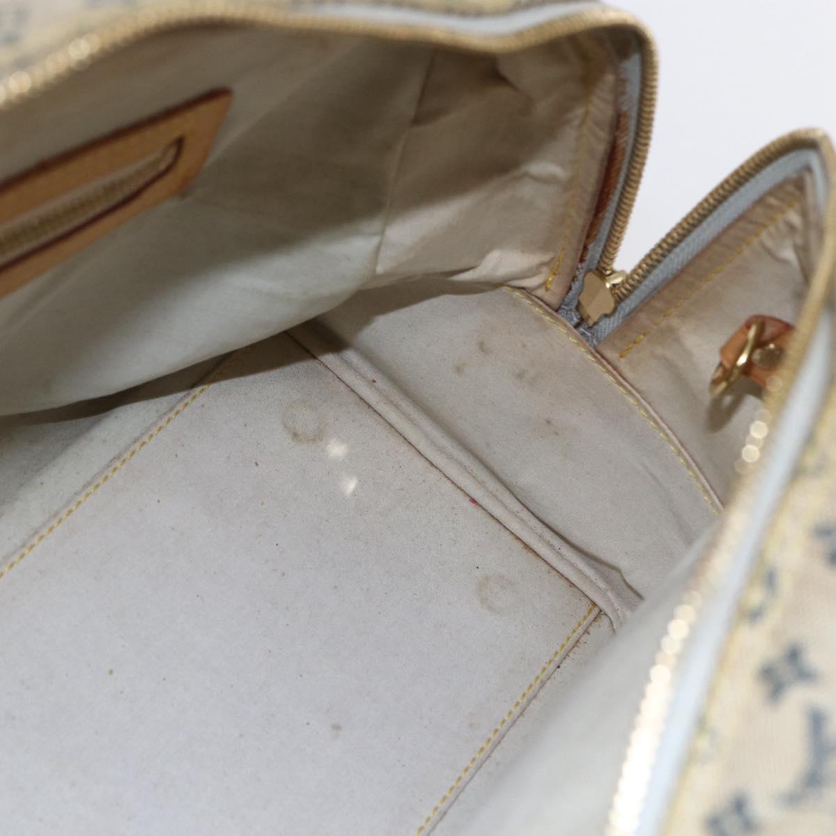 LOUIS VUITTON Monogram Mini Marie Hand Bag Blue M92003 LV Auth bs29728