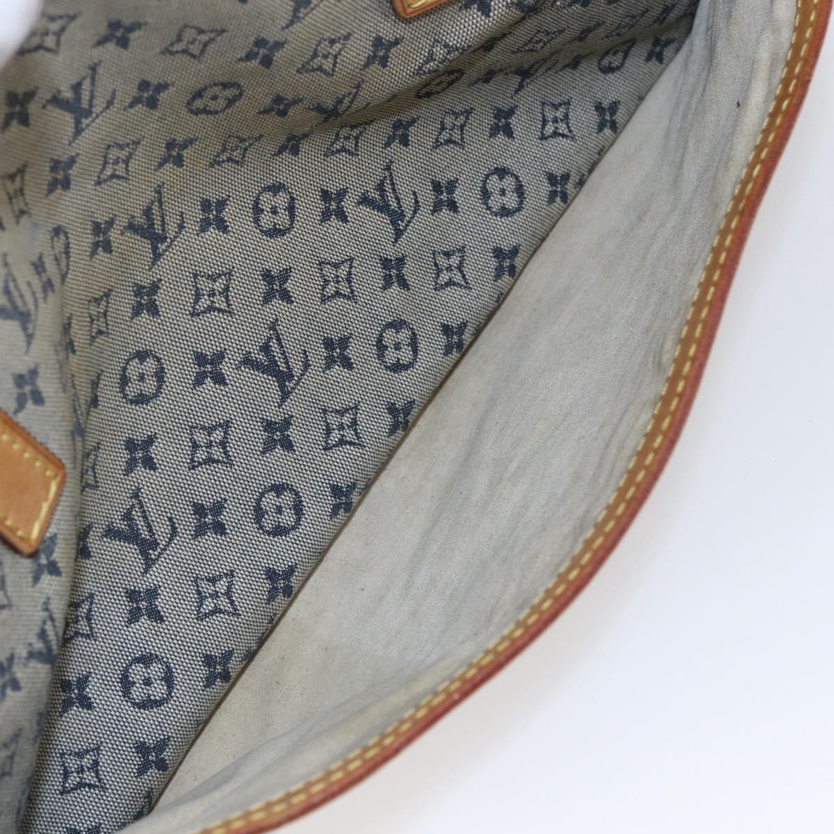 LOUIS VUITTON Monogram Mini Marie Hand Bag Blue M92003 LV Auth bs29728