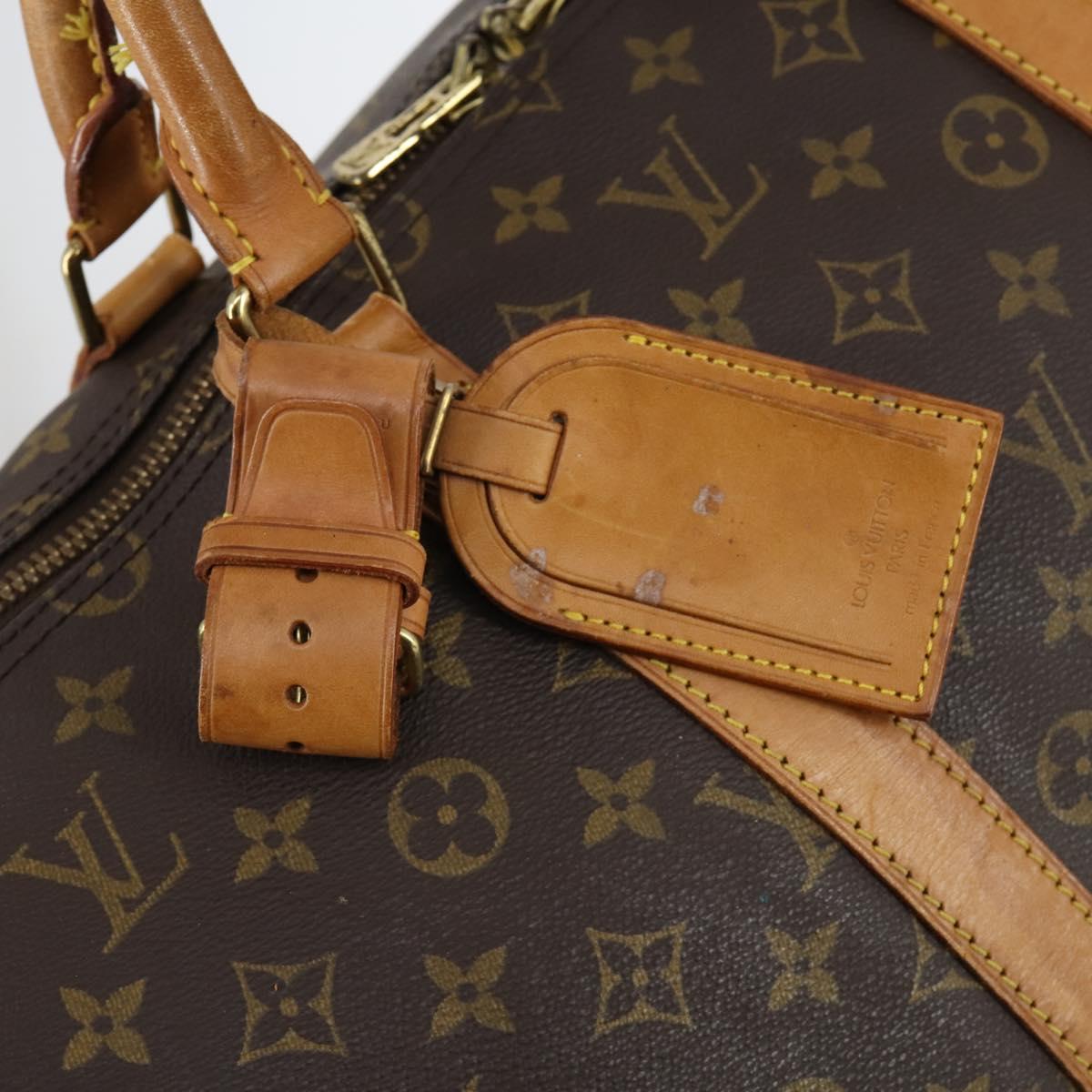 LOUIS VUITTON Monogram Keepall 55 Boston Bag M41424 LV Auth bs29734
