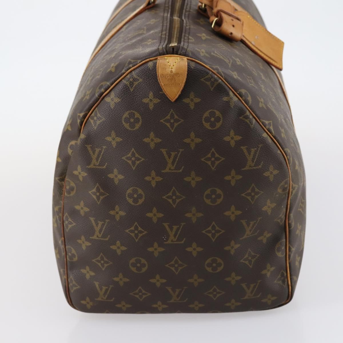 LOUIS VUITTON Monogram Keepall 55 Boston Bag M41424 LV Auth bs29734