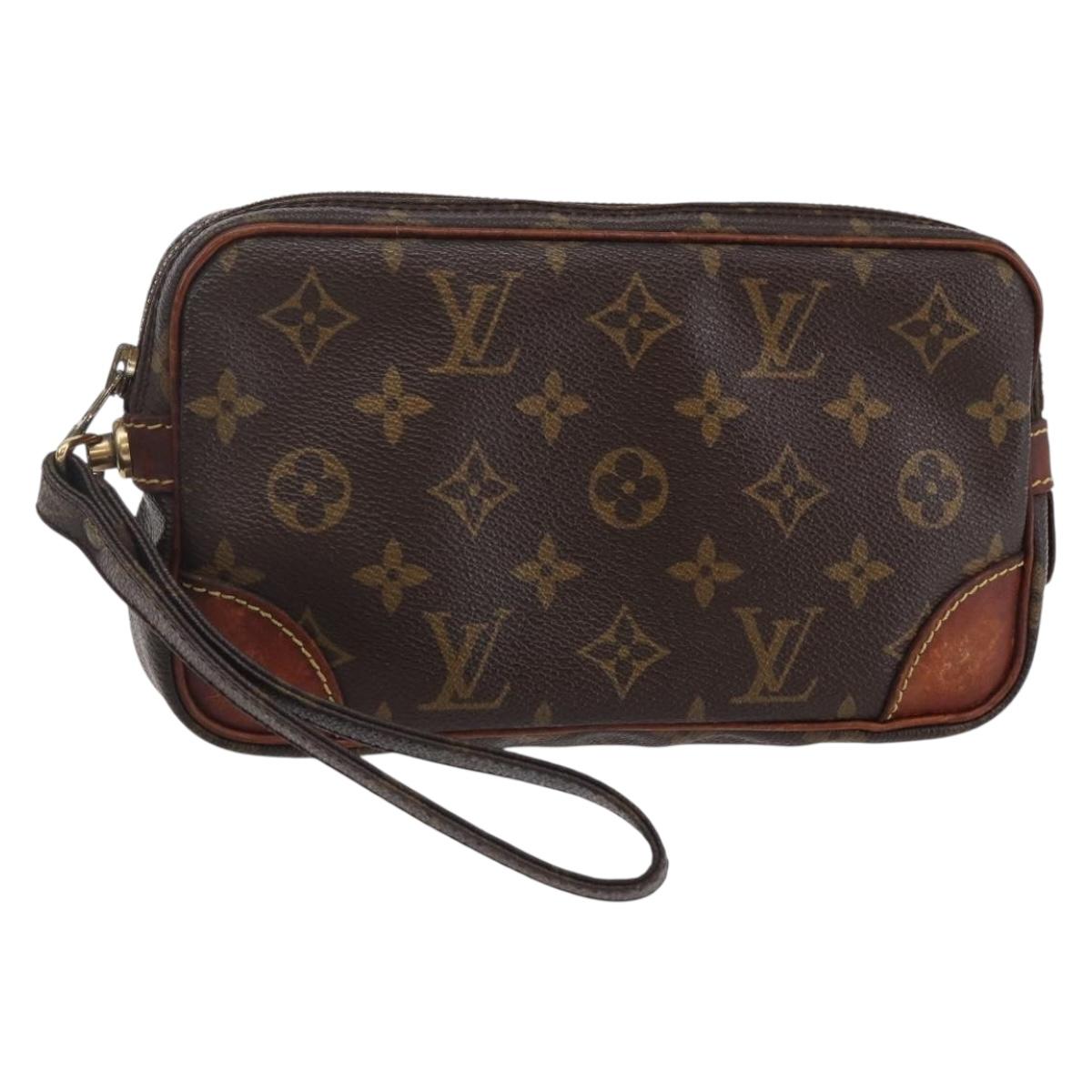 LOUIS VUITTON Monogram Marly Dragonne PM Clutch Bag M51827 LV Auth bs29743