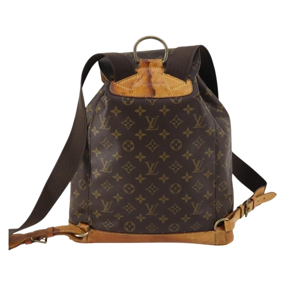 LOUIS VUITTON Monogram Montsouris GM Backpack M51135 LV Auth bs29745