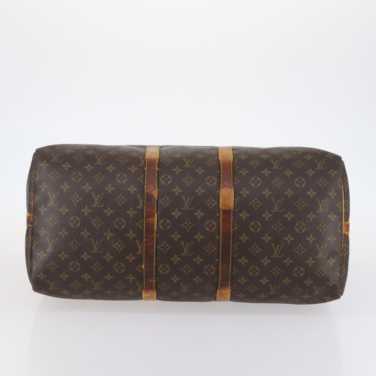 LOUIS VUITTON Monogram Keepall Bandouliere 55 Boston Bag M41414 LV Auth bs29746