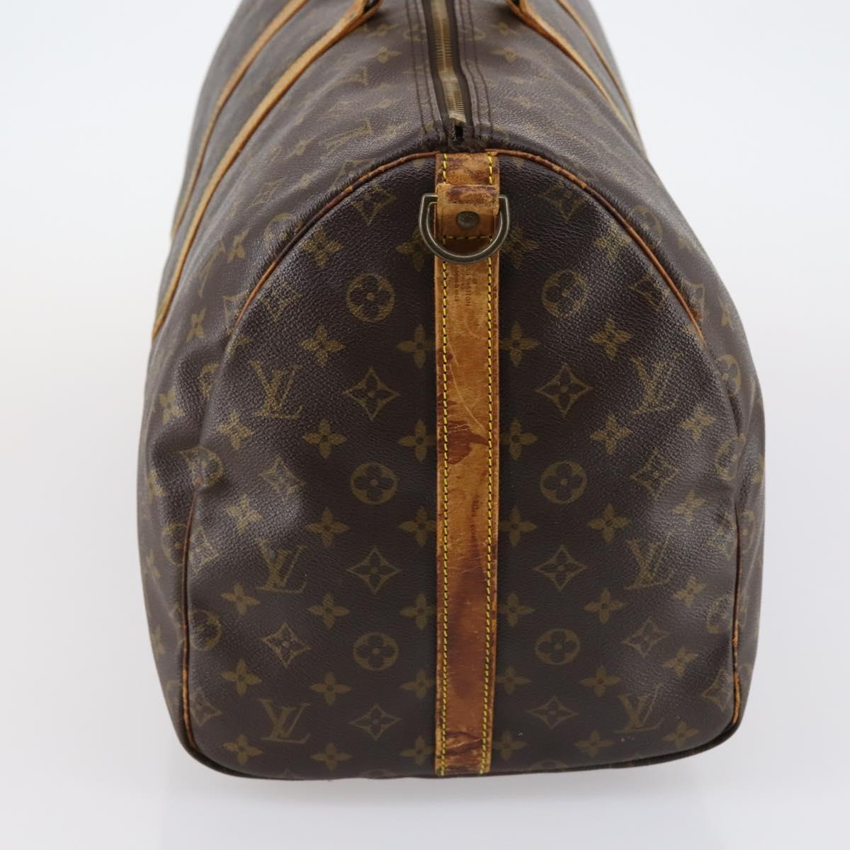 LOUIS VUITTON Monogram Keepall Bandouliere 55 Boston Bag M41414 LV Auth bs29746