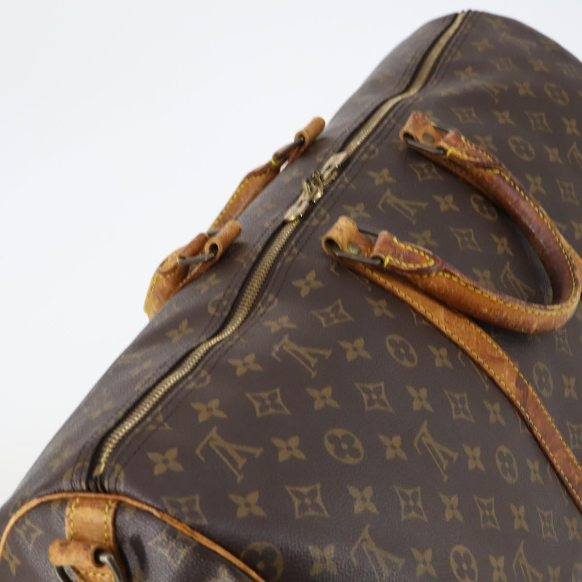 LOUIS VUITTON Monogram Keepall Bandouliere 55 Boston Bag M41414 LV Auth bs29746