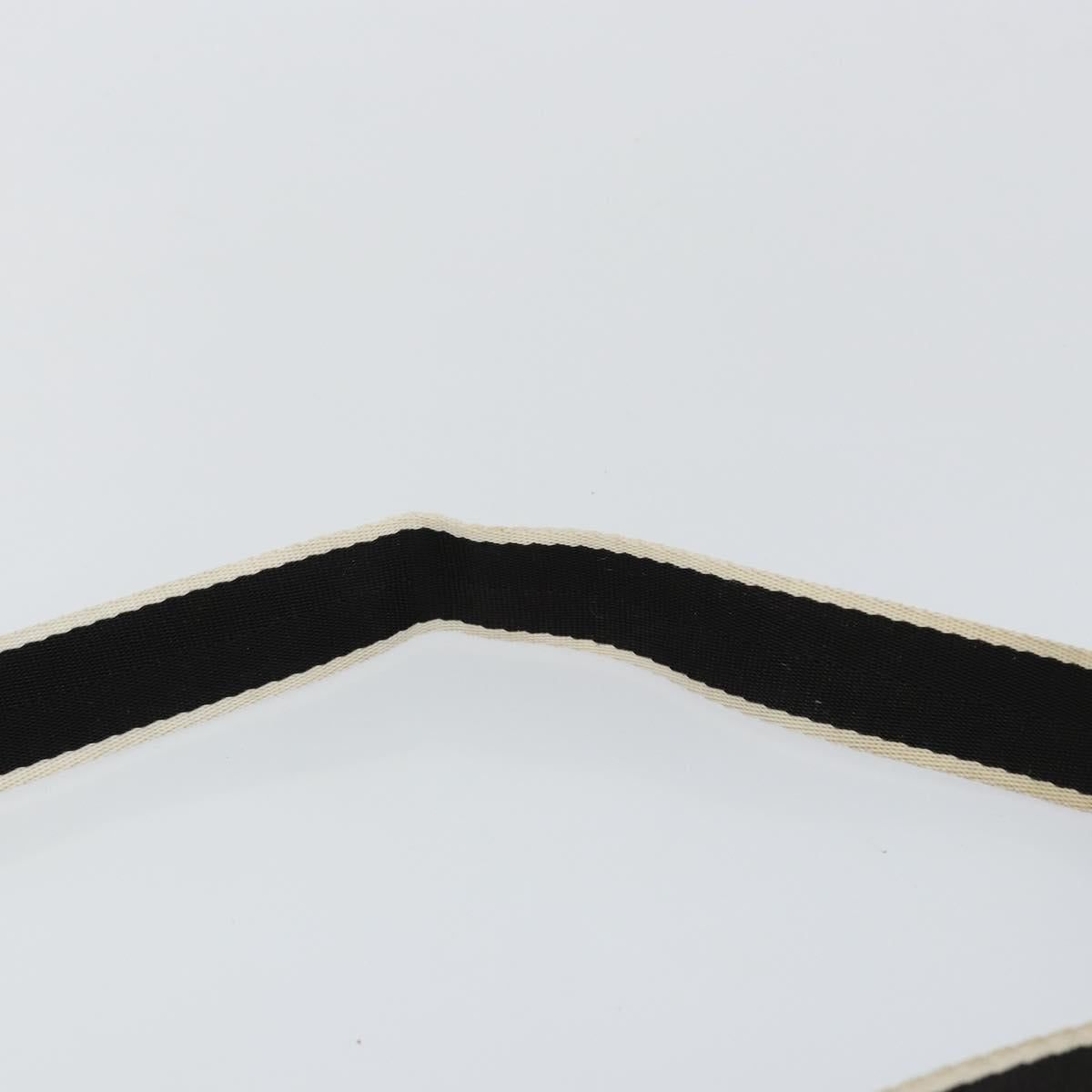 Christian Dior Trotter Canvas Shoulder Bag PVC Black Silver Auth bs29752